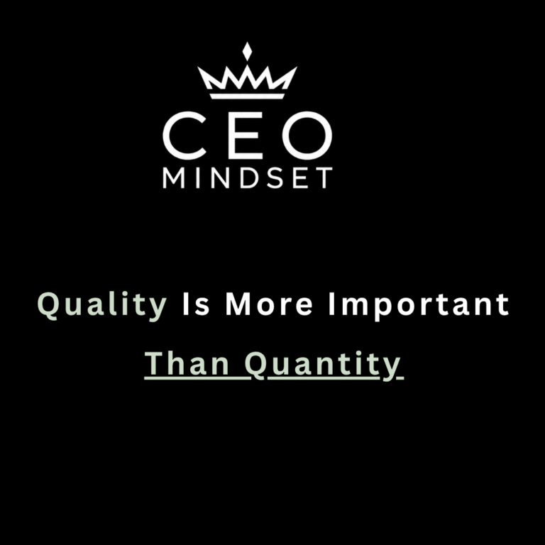 Quality Is More Important Than Quantity
